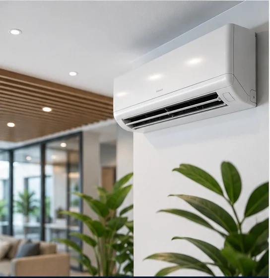 Unité intérieure de climatisation dans un bâtiment tertiaire